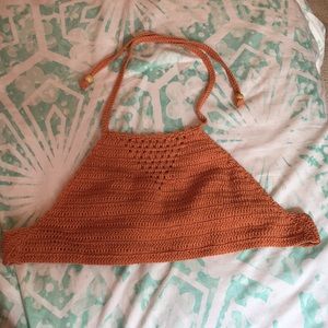 Crocheted bikini top